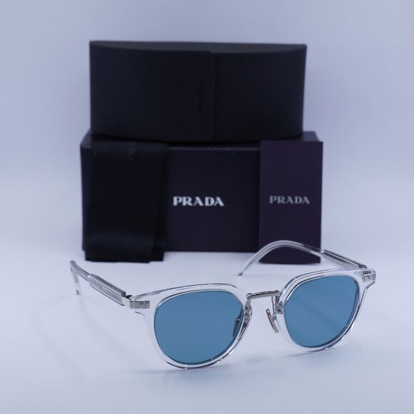 Final Price! Prada PR17YS 2AZ04D Crystal/Green Polarized Sunglasses - Picture 1 of 10